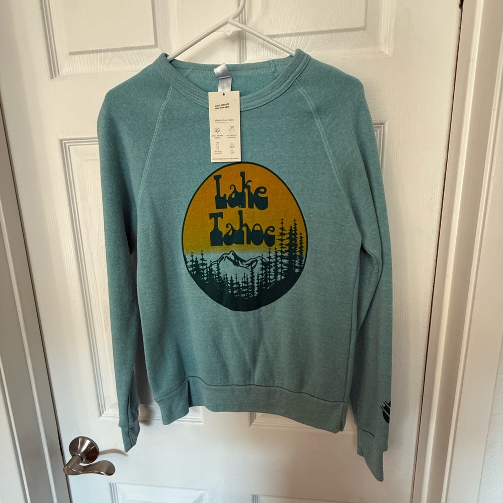 Alternative Teal and Gold Graphic Sweater